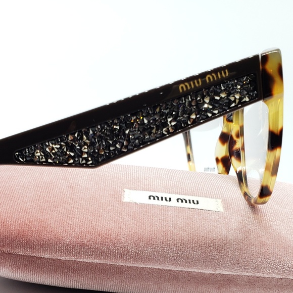 Miu Miu Rx Eyeglasses Cat eye Shinny Crystals - Picture 2 of 8